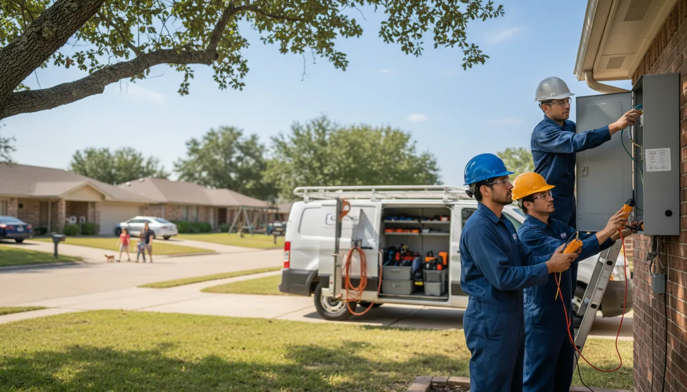 Certified electrician providing emergency electrical services in Leesville, TX